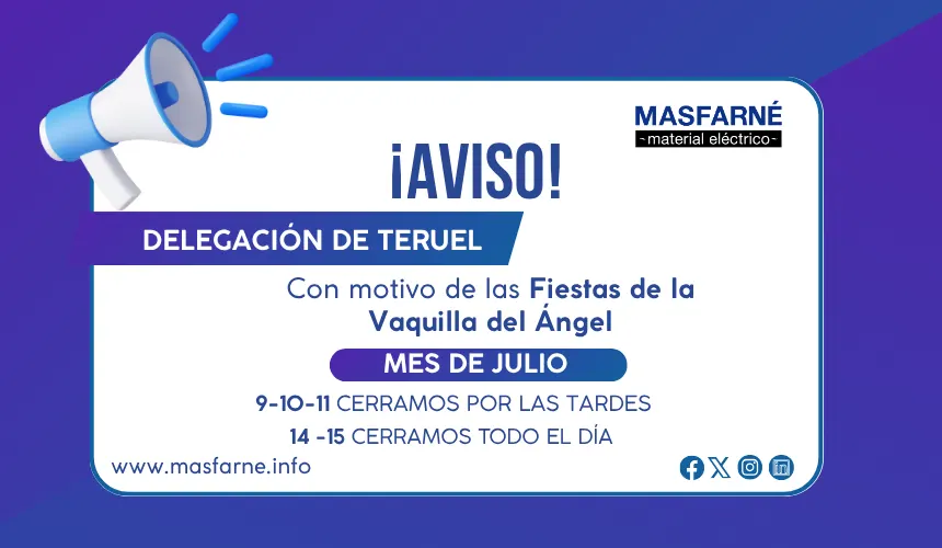 Aviso de horario especial de Masfarné en Teruel por la Vaquilla del Ángel