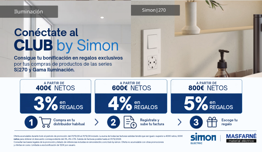 Promoción CLUB by Simon – S|270 y Gama Iluminación