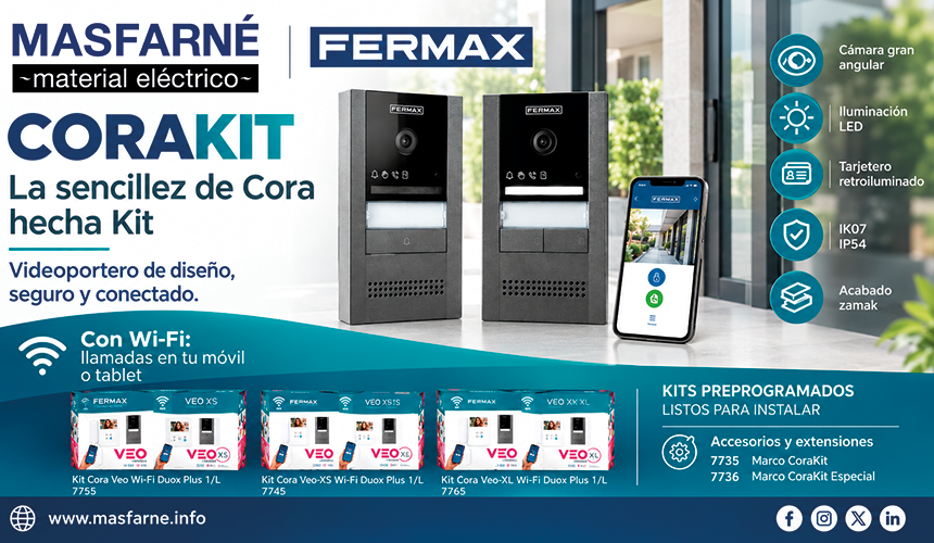 CoraKit FERMAX – Videportero Wi-Fi conectado