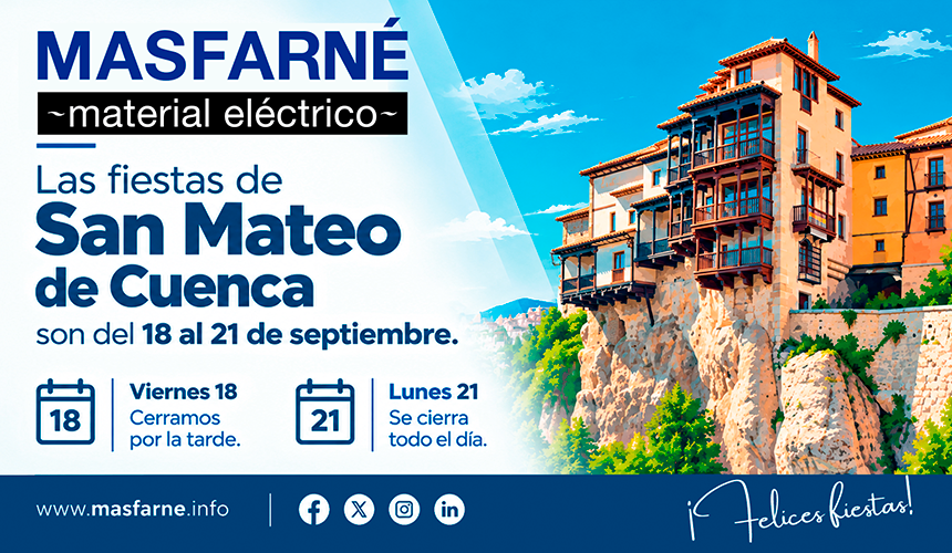 Masfarné Cuenca informa sobre el horario especial durante las fiestas de San Mateo