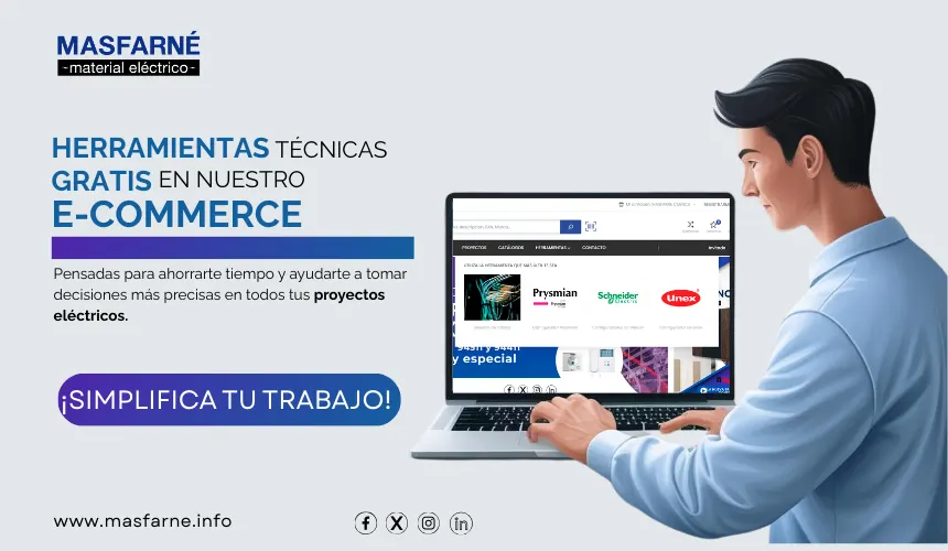Configuradores eléctricos online para profesionales disponibles en el Área Profesional de Masfarné