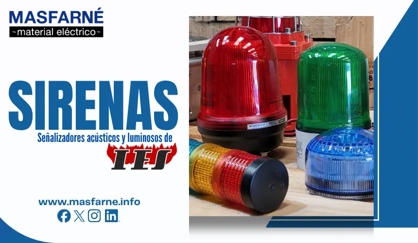 Sistema de sirena industrial IES instalado en entorno de seguridad industrial