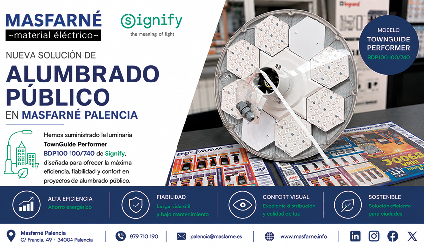 Luminaria TownGuide Performer BDP100 100/740 de Signify en Masfarné Palencia
