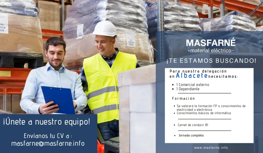 Oferta de  trabajo para Masfarné Albacete