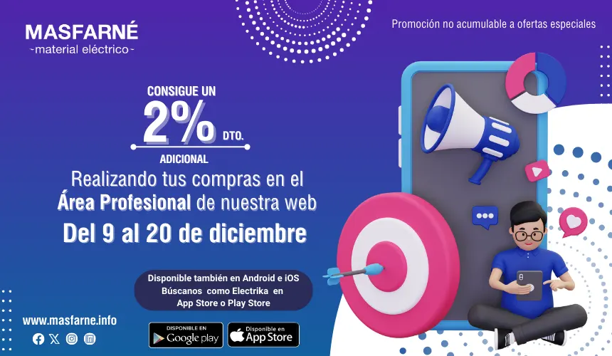 Descuento exclusivo del 2% en compras desde el Área Profesional de Masfarné