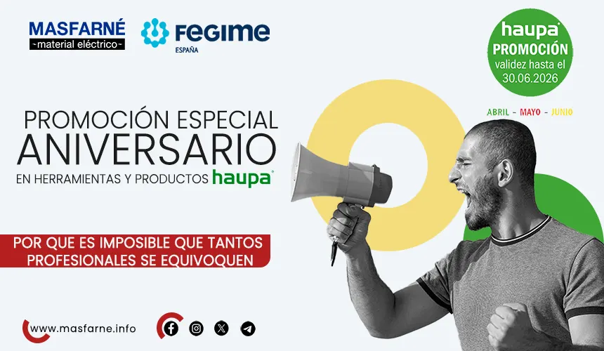 Promoción especial aniversario Haupa 2026 con herramientas profesionales VDE en oferta