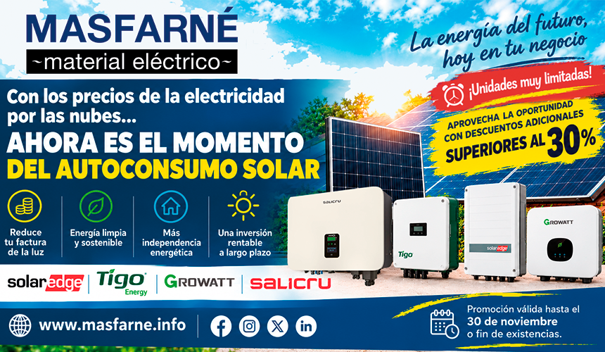 Promoción de autoconsumo solar con descuentos especiales en Masfarné