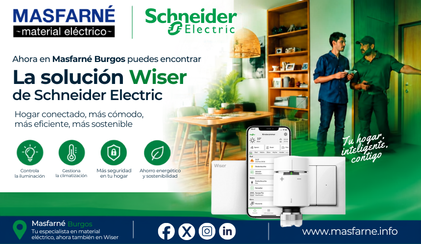 Wiser de Schneider Electric para hogar inteligente – Masfarné Burgos