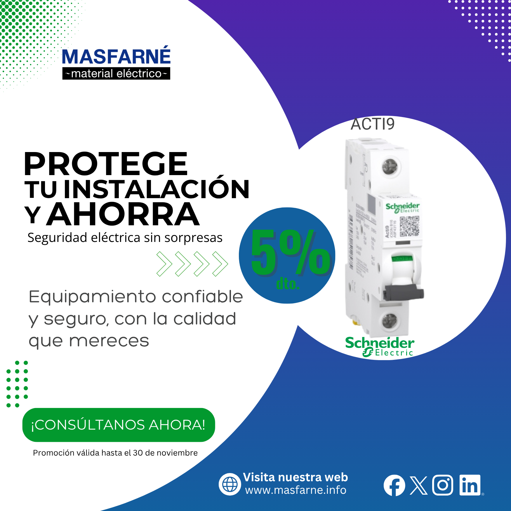 Promoción Acti9 de Schneider Electric